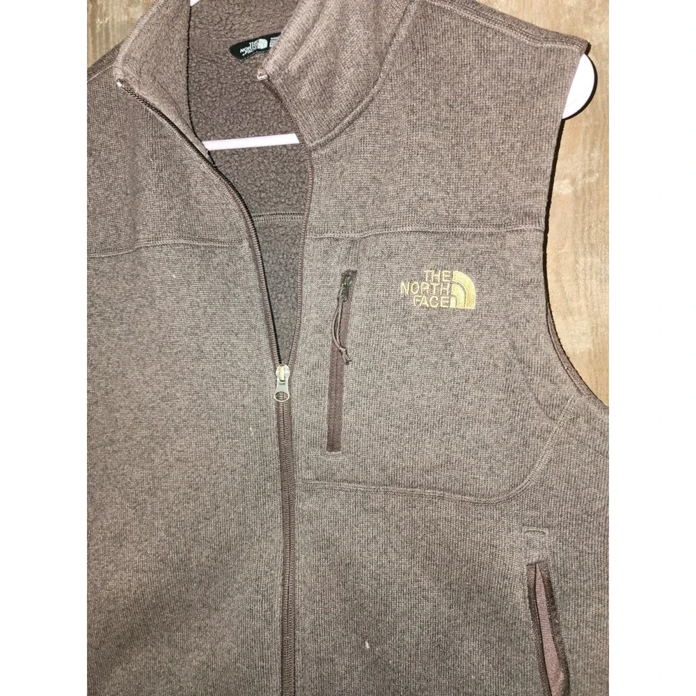 The North Face Men's Chocolate Brown Full Zip Vest Stand-Up Collar M Outdoor